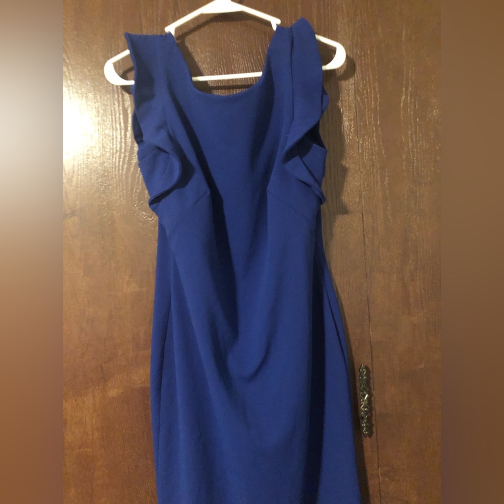 Blue Ruffle Sleeve Calvin Klein dress